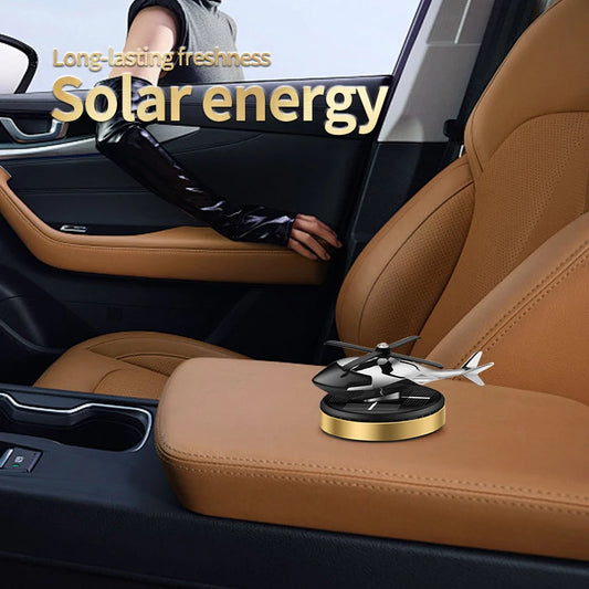 Solar rotating car mounted aircraft fragrance wholesale creative helicopter car mounted fragrance car perfume accessories
