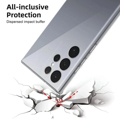 Soft Silicone Clear Phone Case For Samsung S22 S21 S23 Ultra S20FE Galaxy Note 20 Ultra A13 A53 A52 A12 A33 A23 A32 A51 A52S A73