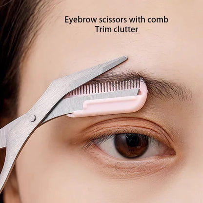 Eyebrow Trimming Knife Eyebrow Face Razor For Women Professional Eyebrow Scissors With Comb Brow Trimmer Scraper Accesso