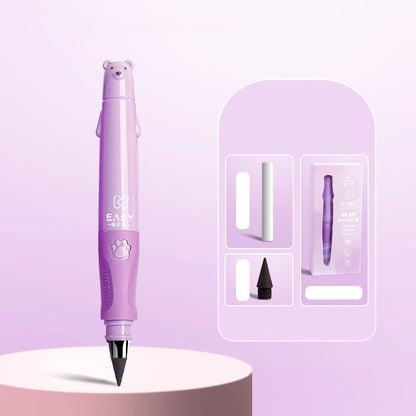 Cute Kids Infinity Pencil Lapiz Infinito Stationery Art Supplies No Ink Magic Pencil lapiz Kawaii Positive Posture Writing Pen