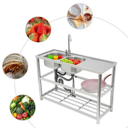 Restaurant Kitchen Sink Free Standing Commercial Kitchen Sink Set Stainless Steel Sink