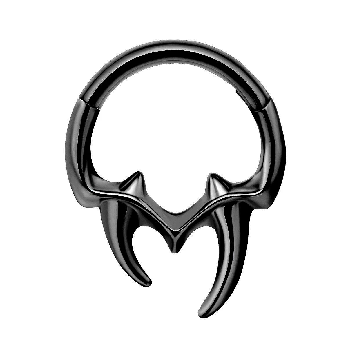 16G Vine Septum Nose Ring Piercing Hinged Clicker 316L Stainless Steel Daith Clicker Helix Cartilage Earring Chain BodyJewelry