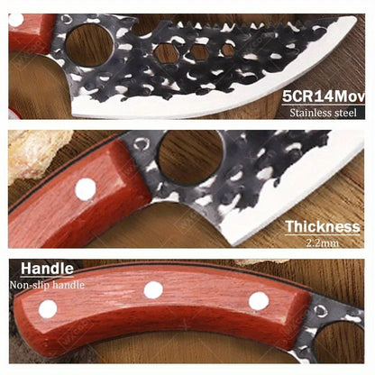 3 Pcs,Boning Knife Kitchen Chef Utility Butcher Multipurpose Knife Chicken Kitchen Scissors Poultry & Fish Cutter Cleaver Knife