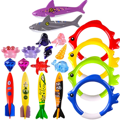 20pcs Swimming Pool Throwing Dive Toys Underwater Training Kids Diving Game Toys