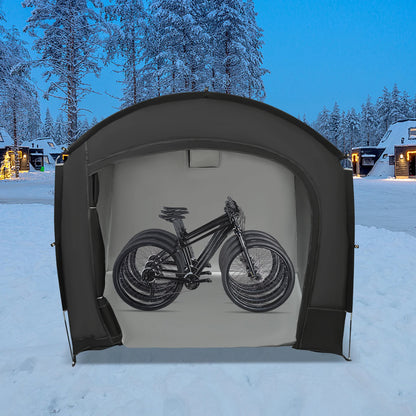 Outdoor Waterproof Bike Tent Bike Storage Shed 210D Oxford Fiberglass Mountain Bikes Storage Freestanding Travel Bike Tent