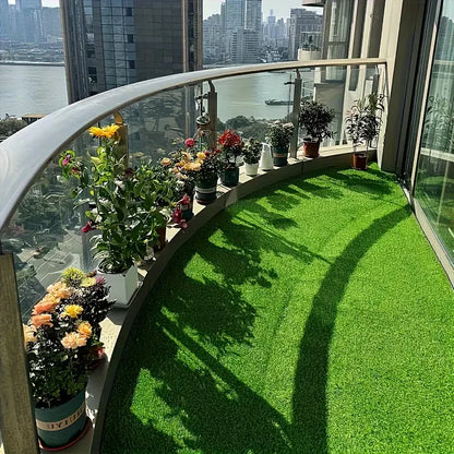 30cm Artificial Grassland Grass Lawn Turf Grass DIY Green Fake Plant Suspended Simulated Flocking Landscape Garden Decorations