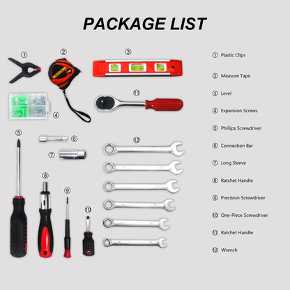 238Pcs toolbox set, suitcase set with tools, convenient tool set, suitable for schools, garages, companies, safe and convenient