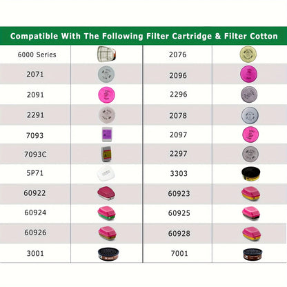 6800 Gas Mask Full Face Large Size Respirator Reusable Full Face Respirator Gas Paint Sprayer Chemical Wood working Dust