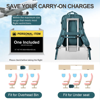 Large Travel Backpack Women Carry on Backpack, Airline Approved Personal Item Bag, Airplane Backpack, Hiking Short-Trip Rucksack