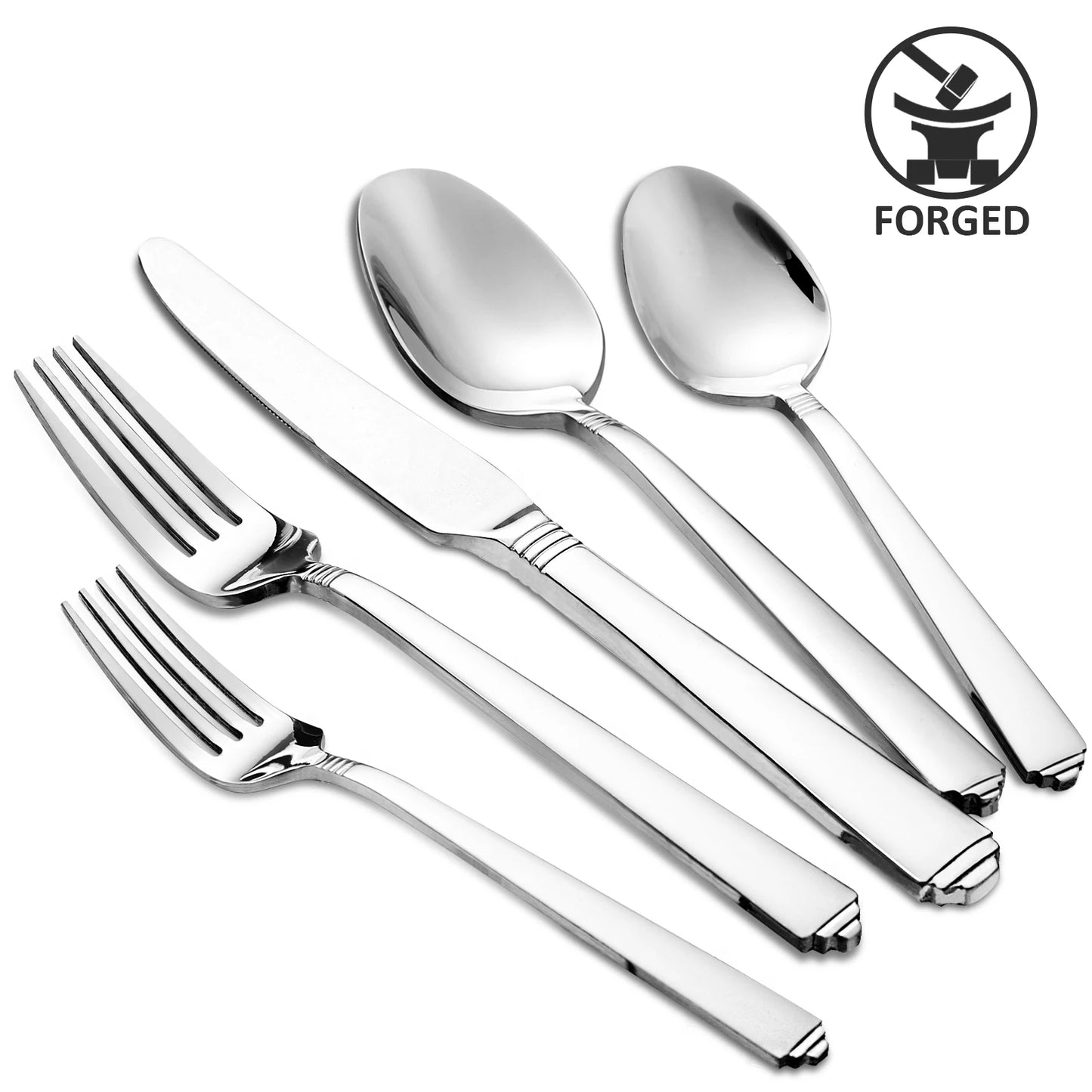 20pcs stainless steel tableware set, Silverware Set modern design western food utensils, dinner, restaurant suppliesrestaurant