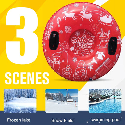 Universal Inflatable Ski RingWaterproof Winter Inflatable Snow Tube PVC Inflatable Skiing Circle Rings Outdoor Sports