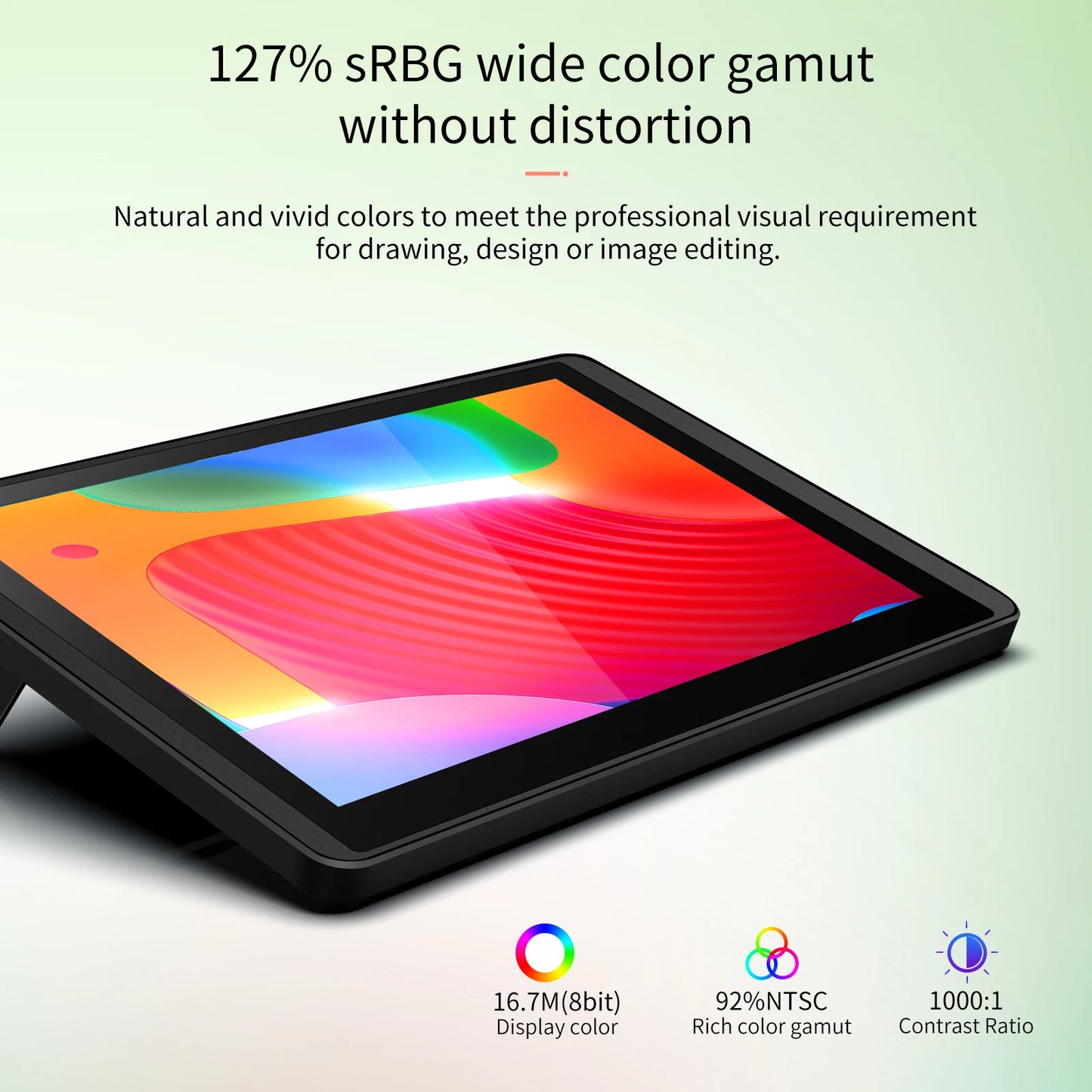 Bisofice 12HD-A H-IPS LCD Graphics Drawing Tablet Monitor 11.6 Inch 8192 Pressure Level Passive Technology with Tilt Function