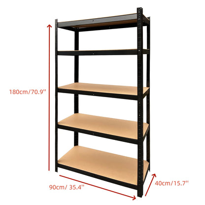 5-Tier Utility Shelves,Garage Storage Shelving,Metal Storage Shelves,Adjustable Shelving Units,Boltless Assembly,Load 875kg
