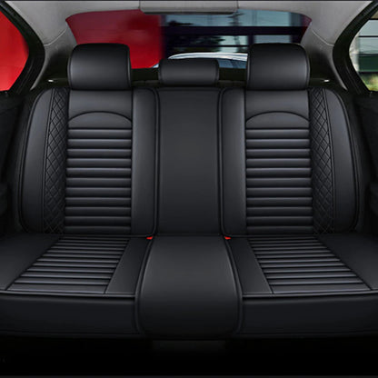 AUTO PLUS Universal Leather Car Seat Covers Fit For Sedan SUV Pick-Up Truck 11Pcs 5 Seats Full Surrounded Car Seat Protector