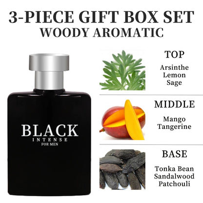 Men's Fragrance Set Men's Eau De Toilette Spray Shower Gel After Shave Gift Box, 1.7FL.OZ Perfume, 2.8FL.OZ Shower Gel, 2.8FL.OZ