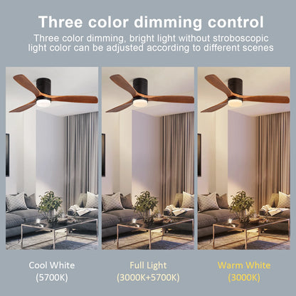 Sofucor Modern 52-inch ceiling fan with LED DC 6-speed high wind speed with remote control