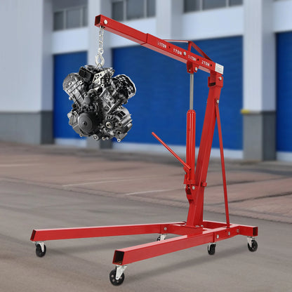 Engine Hanger Engine Crane Hydraulic Car Crane 2T Ton Folding Mobile Crane Auto Maintenance Tool