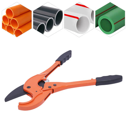 PEX, PVC, PPR Cutter 75mm (2-7/8'') Pipe Cutter, Heavy Ratchet Pipe Cutter with Replaceable Blade for Home DIY, Maintenance, Pro