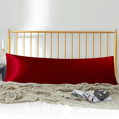 Ntbay Cool and Smooth Satin Long Body Pillowcase with Envelope Closure, Super Soft Body Pillow Cover for Hair and Skin