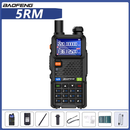 Baofeng 5RM Walkie Talkie UV-5RM Six-Band AM /FM VHF/UHF Ham Radio 999CH NOAA Wireless Copy Frequency Long Range Two Way Radios