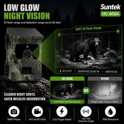 Solar Trail Camera 50MP 4K