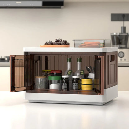 Collapsible Storage Bins, 2-Pack of Large Stackable Wheeled Clothing, Shoe, Bedroom, Office Organizer,  Foldable Containers