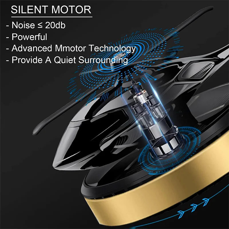 Solar rotating car mounted aircraft fragrance wholesale creative helicopter car mounted fragrance car perfume accessories