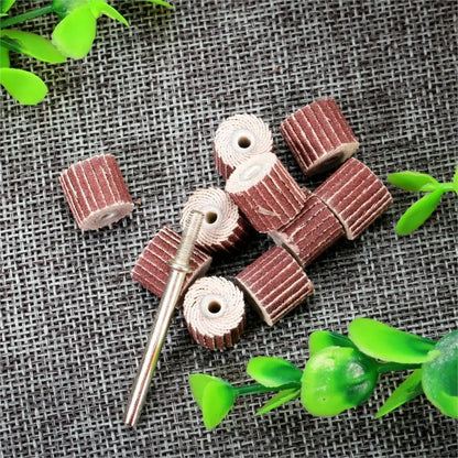 DRELD 10Pcs Dremel Accessories 240-Grit Sanding Flap Disc Grinding Sanding Flap Wheels Brush Sand Rotary Tool 10 x 10x 3mm