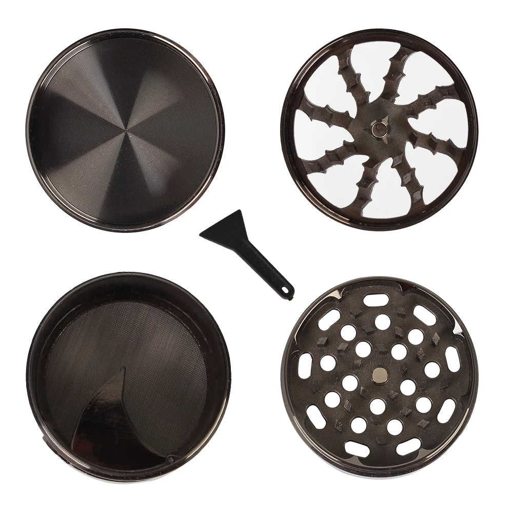 Smoking Herb Cutter 4-layer 63mm Herb Tobacco Grinder Zinc Alloy Manual Hand