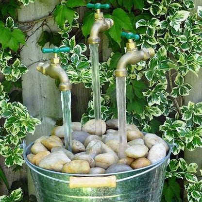 Outdoor Garden Water Fountain Flowing Spout Watering Can Tap Fountain Magic Faucet for Home Garden Lawn Patio Yard Art Decor