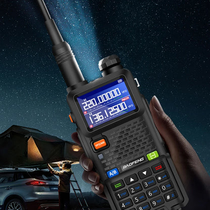 Baofeng 5RM Walkie Talkie UV-5RM Six-Band AM /FM VHF/UHF Ham Radio 999CH NOAA Wireless Copy Frequency Long Range Two Way Radios