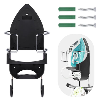 Ironing Board Hanger Wall Mount Electric Iron Holder Ironing Board Storage Organizer Hanging Accessories for Laundry Rooms