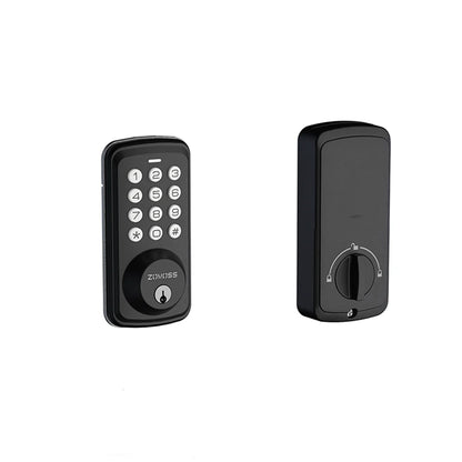 ZOMOSS Keypad Door Lock - Keyless Entry Door Lock - Front Door Lock Set With Code/Key/2 Door Knobs -Auto Lock Easy To Install