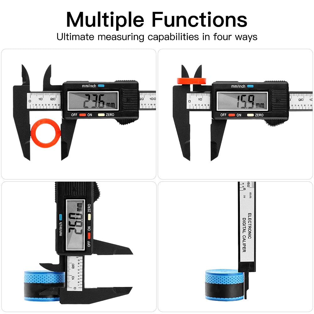 Digital Caliper 6 Inch Electronic Vernier Caliper 100mm Calliper Micrometer Digital Ruler Measuring Tool 150mm 0.1mm