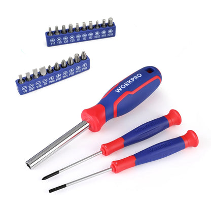 WORKPRO 35-Piece Tools Set General Household Tool Kit with Storage Toolbox, Basic Tool Set for Home, Garage, Apartment, Dorm