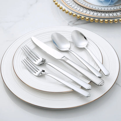 20pcs stainless steel tableware set, Silverware Set modern design western food utensils, dinner, restaurant suppliesrestaurant