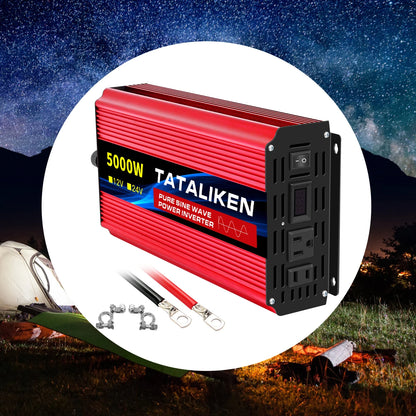 US Socket DC12V To AC 110V 60HZ Pure Sine Wave Inverter Car Power 1000W-10000W Voltage Portable Converter with LED