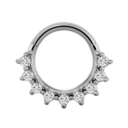 Flowers Nose Ring Septum 100% 316L Surgical Steel Zircon Clicker Daith Piercing Ear Cartilage Helix Hoop Flowers Water Drops
