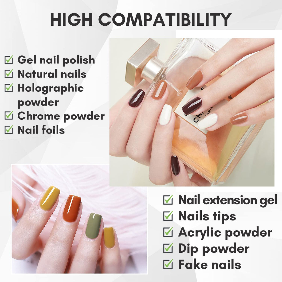 Makartt 8ML Matte Top Coat and High Gloss Top Gel Coat Base Coat Set - No Wipe top Coat, Gel Nail Polish Matte Shine Finish