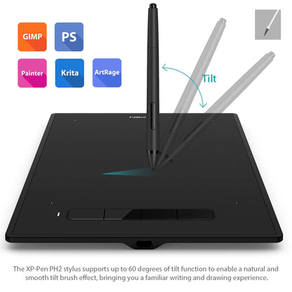XPPen Star G960S Plus Graphics Drawing Tablet 9*6 inch Battery-Free 8192 Levels With Eraser Pen 4 Express Keys for Windows mac