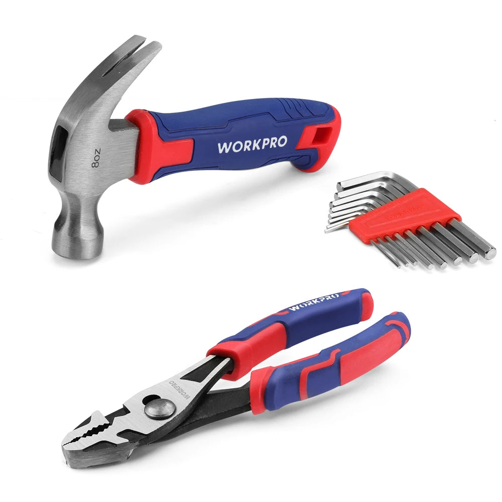 WORKPRO 35-Piece Tools Set General Household Tool Kit with Storage Toolbox, Basic Tool Set for Home, Garage, Apartment, Dorm