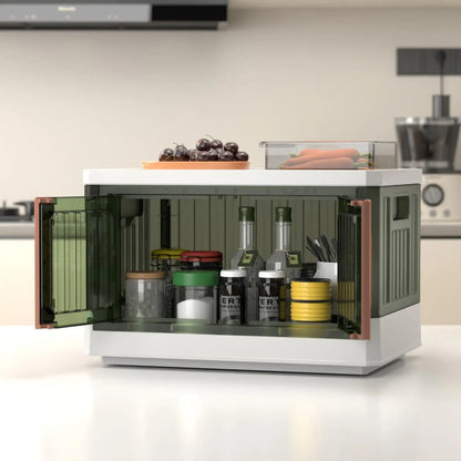 Collapsible Storage Bins, 2-Pack of Large Stackable Wheeled Clothing, Shoe, Bedroom, Office Organizer,  Foldable Containers