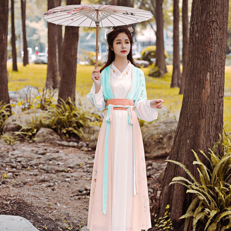 Women Hanfu Chinese Traditional Folk Costume Girl Han Dynasty Dance Wear Lady Fairy Cosplay Clothes Oriental Ancient Prince Suit