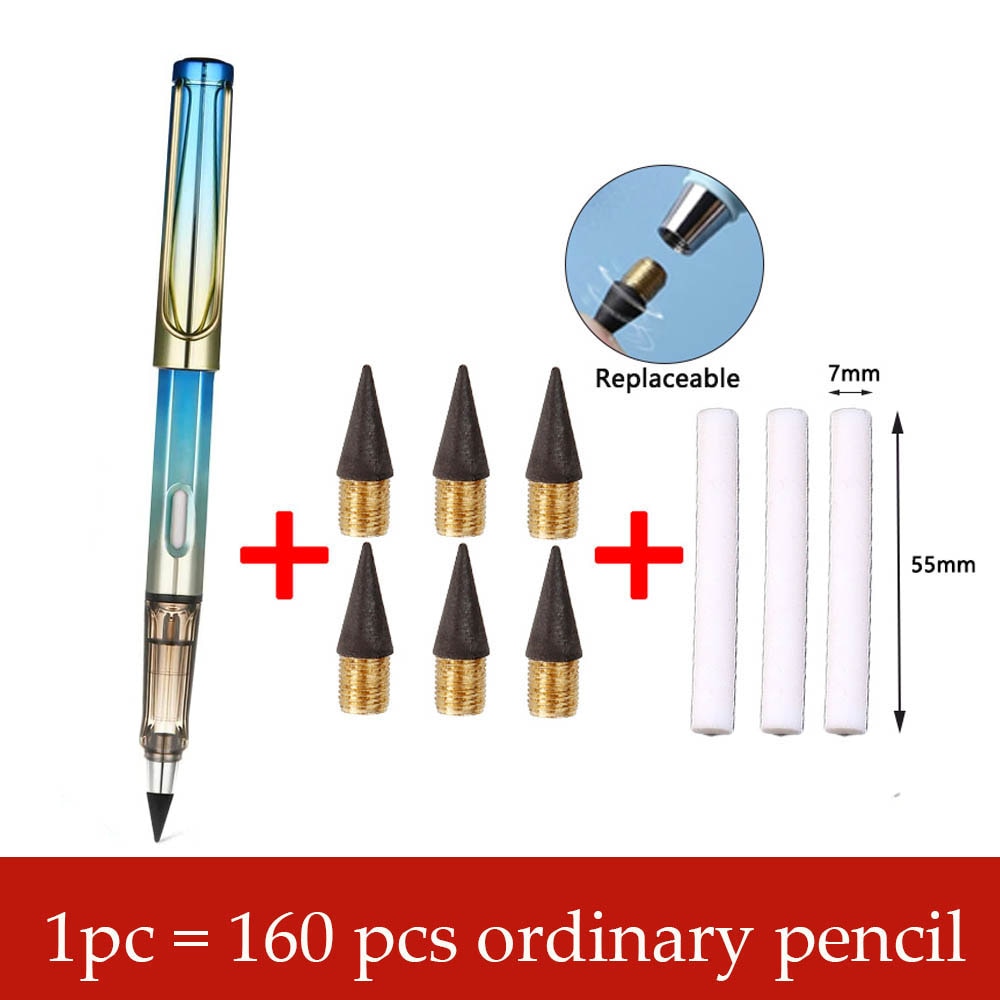 10Pcs/Set Infinity Pencil No Ink Unlimited Writing Art Eternal Pencils Sketch School Items Kawaii Pens Back To School Supplies