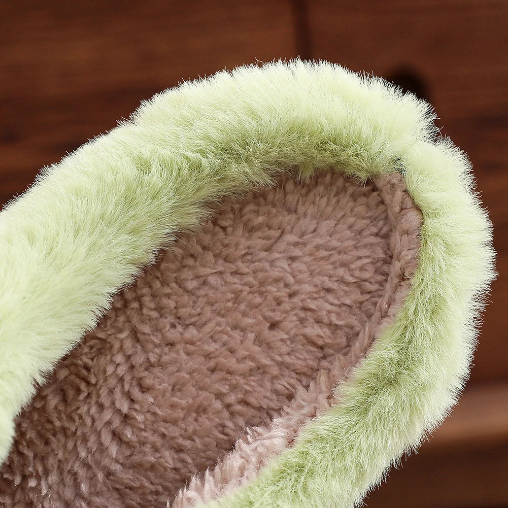 For Grinch Plush Slippers Warm Slip-on House Shoes Comfortable Soft Couple Slippers Thermal Christmas Slippers Autumn Winter