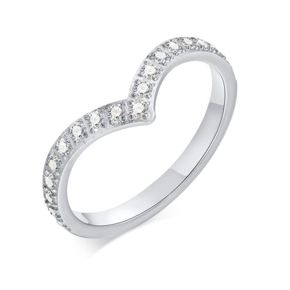 Simple Chevron V Shape Ring For Party 316L Stainless Steel Fashion Jewelry Rings For Women
