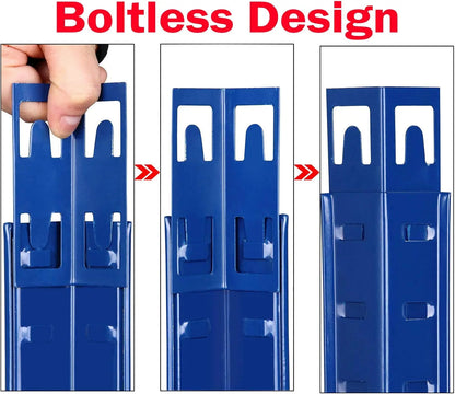 5-Tier Utility Shelves,Garage Storage Shelving,Metal Storage Shelves,Adjustable Shelving Units,Boltless Assembly,Load 875kg