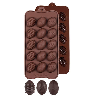 15 Holes Easter Eggs Chocolate Molds Silicone Cake Molds Bakeware DIY Handmade Baking Dish Party Supplies Kitchen Cake Tools