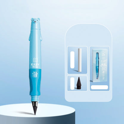 Cute Kids Infinity Pencil Lapiz Infinito Stationery Art Supplies No Ink Magic Pencil lapiz Kawaii Positive Posture Writing Pen