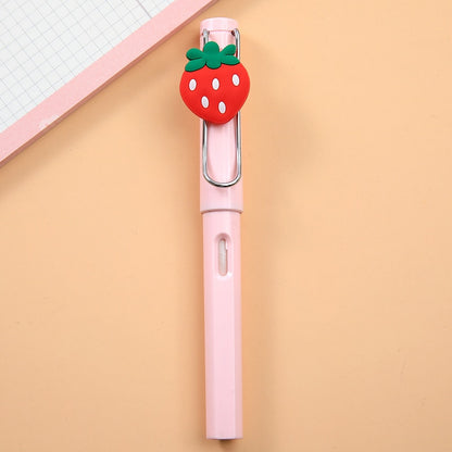 Cartoon Infinity Pencil with Fruits Animal Decoration Eternal Pencil for Kids Cute Stationery Kawaii School Supplies
